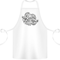 Vikings Valknut Symbol With Ravens Cotton Apron 100% Organic White