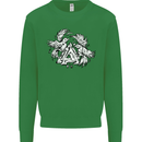 Vikings Valknut Symbol With Ravens Kids Sweatshirt Jumper Irish Green