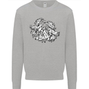 Vikings Valknut Symbol With Ravens Kids Sweatshirt Jumper Sports Grey