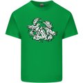 Vikings Valknut Symbol With Ravens Kids T-Shirt Childrens Irish Green
