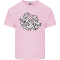 Vikings Valknut Symbol With Ravens Kids T-Shirt Childrens Light Pink
