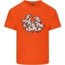 Vikings Valknut Symbol With Ravens Kids T-Shirt Childrens Orange