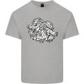Vikings Valknut Symbol With Ravens Kids T-Shirt Childrens Sports Grey