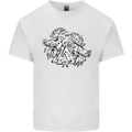 Vikings Valknut Symbol With Ravens Kids T-Shirt Childrens White