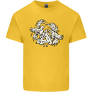Vikings Valknut Symbol With Ravens Kids T-Shirt Childrens Yellow