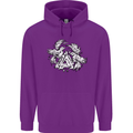 Vikings Valknut Symbol With Ravens Mens 80% Cotton Hoodie Purple