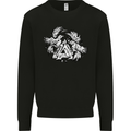 Vikings Valknut Symbol With Ravens Mens Sweatshirt Jumper Black
