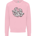 Vikings Valknut Symbol With Ravens Mens Sweatshirt Jumper Light Pink