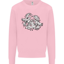 Vikings Valknut Symbol With Ravens Mens Sweatshirt Jumper Light Pink