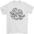 Vikings Valknut Symbol With Ravens Mens T-Shirt 100% Cotton White