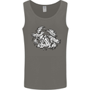 Vikings Valknut Symbol With Ravens Mens Vest Tank Top Charcoal