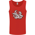 Vikings Valknut Symbol With Ravens Mens Vest Tank Top Red