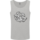 Vikings Valknut Symbol With Ravens Mens Vest Tank Top Sports Grey