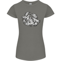 Vikings Valknut Symbol With Ravens Womens Petite Cut T-Shirt Charcoal