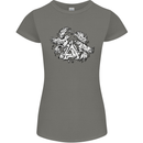 Vikings Valknut Symbol With Ravens Womens Petite Cut T-Shirt Charcoal