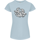 Vikings Valknut Symbol With Ravens Womens Petite Cut T-Shirt Light Blue