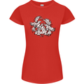Vikings Valknut Symbol With Ravens Womens Petite Cut T-Shirt Red