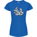 Vikings Valknut Symbol With Ravens Womens Petite Cut T-Shirt Royal Blue