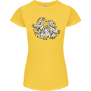 Vikings Valknut Symbol With Ravens Womens Petite Cut T-Shirt Yellow