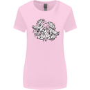 Vikings Valknut Symbol With Ravens Womens Wider Cut T-Shirt Light Pink