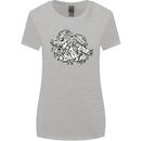 Vikings Valknut Symbol With Ravens Womens Wider Cut T-Shirt Sports Grey