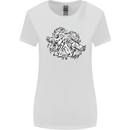 Vikings Valknut Symbol With Ravens Womens Wider Cut T-Shirt White