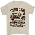 Vintage Classic Motorcycle Motorbike Biker Mens T-Shirt Cotton Gildan Sand