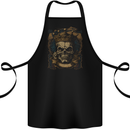 Vintage Gothic Skull King Cotton Apron 100% Organic Black