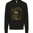 Vintage Gothic Skull King Kids Sweatshirt Jumper Black