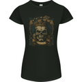 Vintage Gothic Skull King Womens Petite Cut T-Shirt Black