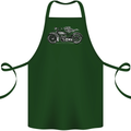 Vintage Motorcycle Custom Chopper Biker Cotton Apron 100% Organic Forest Green