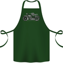 Vintage Motorcycle Custom Chopper Biker Cotton Apron 100% Organic Forest Green