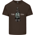 Vintage Scooters Nostalgia Speed Shop Mens Cotton T-Shirt Tee Top Dark Chocolate
