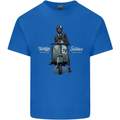 Vintage Scooters Nostalgia Speed Shop Mens Cotton T-Shirt Tee Top Royal Blue