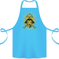 Vintage Warrior Samurai Bushido MMA Skull Cotton Apron 100% Organic Turquoise
