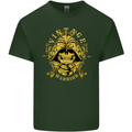 Vintage Warrior Samurai Bushido MMA Skull Mens Cotton T-Shirt Tee Top Forest Green