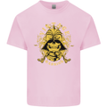 Vintage Warrior Samurai Bushido MMA Skull Mens Cotton T-Shirt Tee Top Light Pink