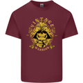 Vintage Warrior Samurai Bushido MMA Skull Mens Cotton T-Shirt Tee Top Maroon