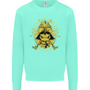 Vintage Warrior Samurai Bushido MMA Skull Mens Sweatshirt Jumper Peppermint