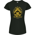Vintage Warrior Samurai Bushido MMA Skull Womens Petite Cut T-Shirt Black