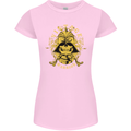 Vintage Warrior Samurai Bushido MMA Skull Womens Petite Cut T-Shirt Light Pink