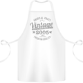 Vintage Year 18th Birthday 2005 Cotton Apron 100% Organic White