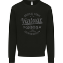 Vintage Year 18th Birthday 2005 Mens Sweatshirt Jumper Black