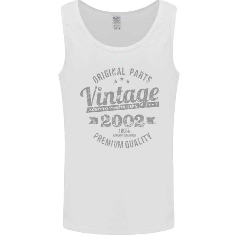 Vintage Year 21st Birthday 2002 Mens Vest Tank Top White