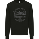 Vintage Year 22nd Birthday 2001 Mens Sweatshirt Jumper Black