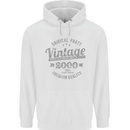 Vintage Year 23rd Birthday 2000 Mens 80% Cotton Hoodie White