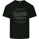 Vintage Year 23rd Birthday 2000 Mens Cotton T-Shirt Tee Top Black