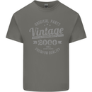 Vintage Year 23rd Birthday 2000 Mens Cotton T-Shirt Tee Top Charcoal