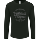 Vintage Year 23rd Birthday 2000 Mens Long Sleeve T-Shirt Black