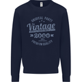 Vintage Year 23rd Birthday 2000 Mens Sweatshirt Jumper Navy Blue